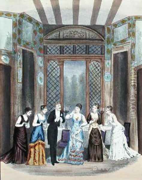 Scene from an operetta Oil Painting - A. Lamy