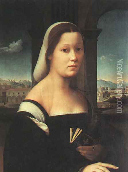 Portrait of a Woman called The Nun 1506-10 Oil Painting - Giuliano Bugiardini
