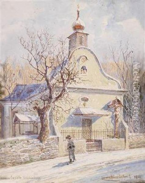St.annenkapelle In Neuwaldegg Oil Painting - Ludwig Hans Fischer