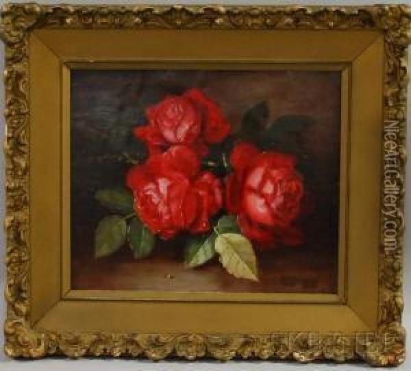 Roses Oil Painting - John Clinton Spencer