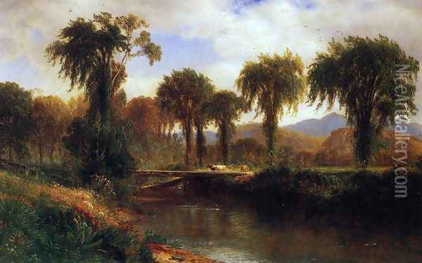 Summer on the Saco, Conway Valley Oil Painting - Samuel Colman