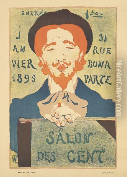 Salon Des Cent Oil Painting - Rene Georges Hermann-Paul