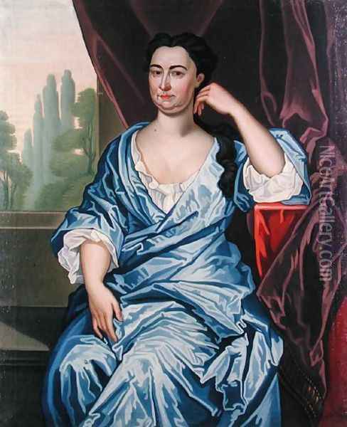 Mrs. Kiliaen Van Rensselaer (Maria Van Cortlandt), c.1730 Oil Painting - John Watson