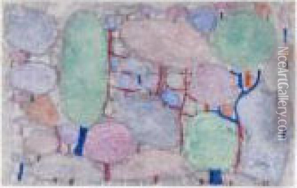 Bunter Wald (bois Colores) Oil Painting - Paul Klee