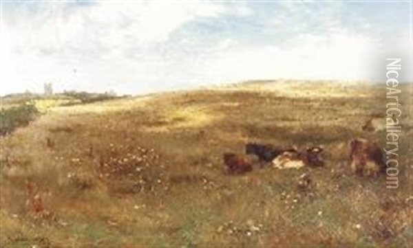 Summer Pasture Oil Painting - David Farquharson