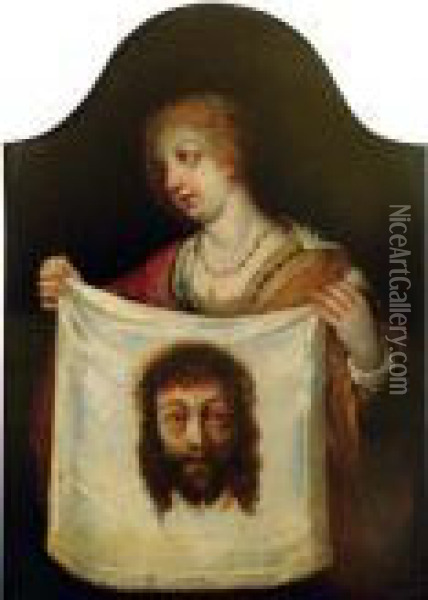 Saint Veronica Holding The Veil With The Image Of Christ Oil Painting - Peter Paul Rubens