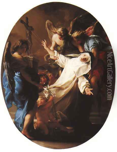 Ecstasy of St. Catherine of Siena Oil Painting - Pompeo Gerolamo Batoni