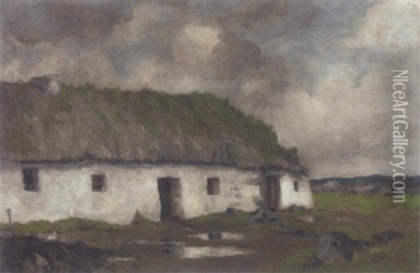 Cottage In Kerry Oil Painting - John Crampton Walker