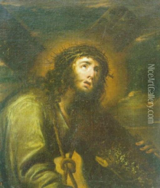 Cristo Con La Cruz A Cuestas Oil Painting - Mateo Cerezo