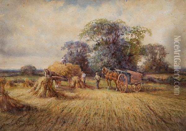 Haymaking Oil Painting - Henry Stannard