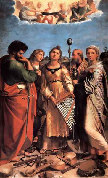 St Cecilia Oil Painting - Raphael