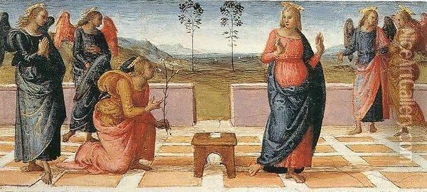 Annunciation Oil Painting - Pietro Vannucci Perugino