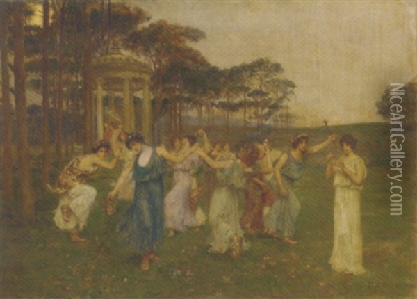The Dance Of Spring Oil Painting - Domenico Pennachini