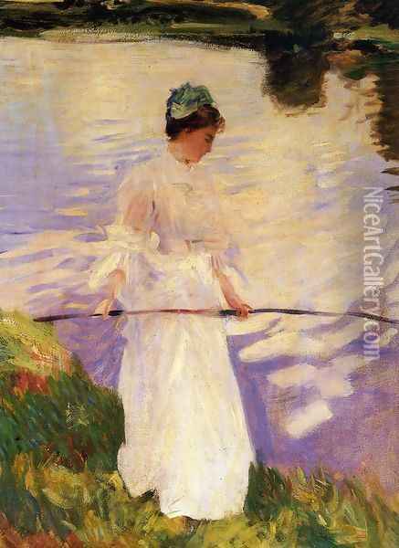 Violet Fishing Oil Painting - John Singer Sargent