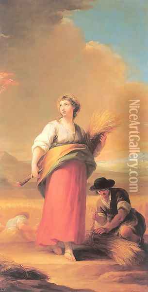 Allegory of Summer Oil Painting - Mariano Salvador Maella