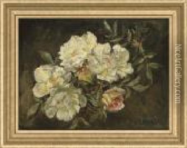 Dog Roses Oil Painting - George Clausen