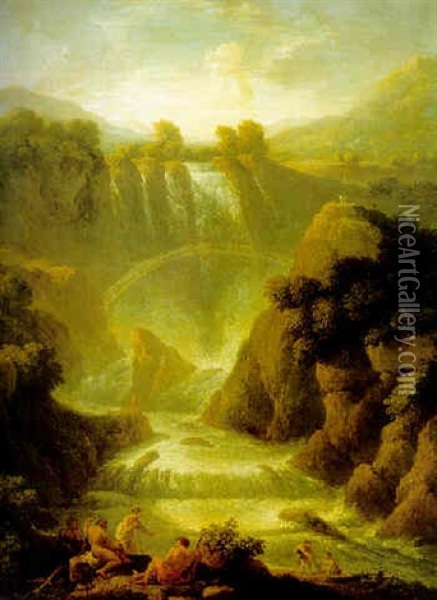 The Cascata Delle Marmore At Terni Oil Painting - Jan Frans van Bloemen