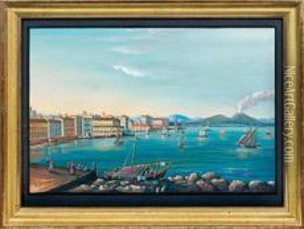 Ansicht Von Neapel Oil Painting - Gioacchino La Pira