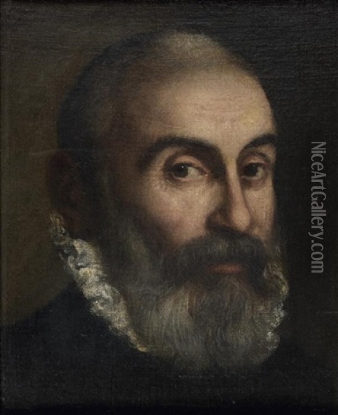 Portrait D'homme Oil Painting - Leandro da Ponte Bassano