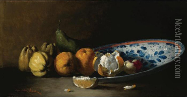 Nature Morte Oil Painting - Germain Theodure Clement Ribot