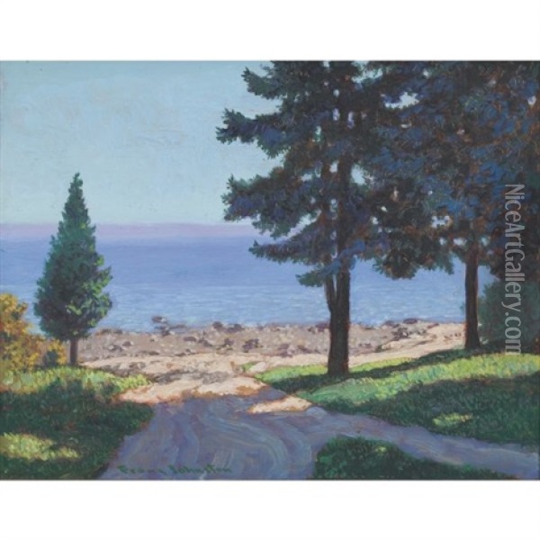 Autumn Sunlight, Georgian Bay Oil Painting - Francis Hans Johnston