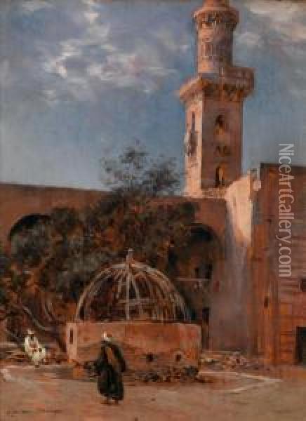 Devant La Mosquee Enegypte Oil Painting - Maurice Henri Orange