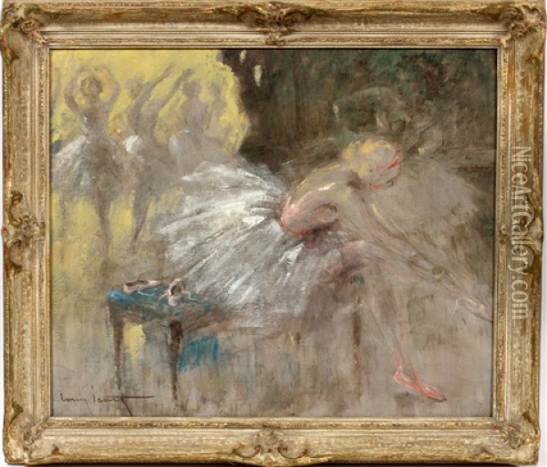 Ballerina, Ballet Girl Oil Painting - Louis Icart