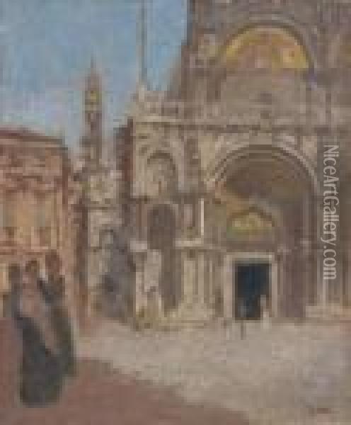 St Mark's Facade, Venice Oil Painting - Walter Richard Sickert