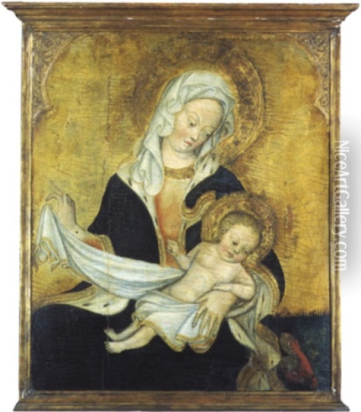 Madonna Dell'umilta Oil Painting - (Giovanni di Jacopo di Guido da Giovanni da Milano
