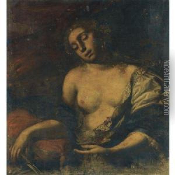 Lucretia Oil Painting - Benedetto Gennari