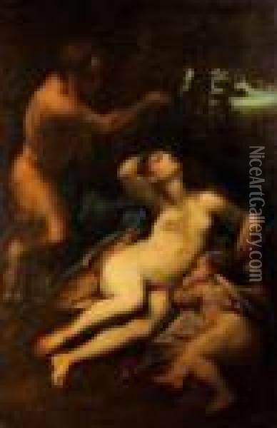 Jupiter Und Antiope Oil Painting - Correggio, (Antonio Allegri)