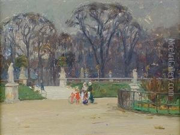 The Tuilleries Gardens Oil Painting - Jean Lefort