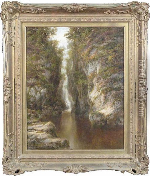 A View Of Fairy Glen Oil Painting - Albert E. Gyngell