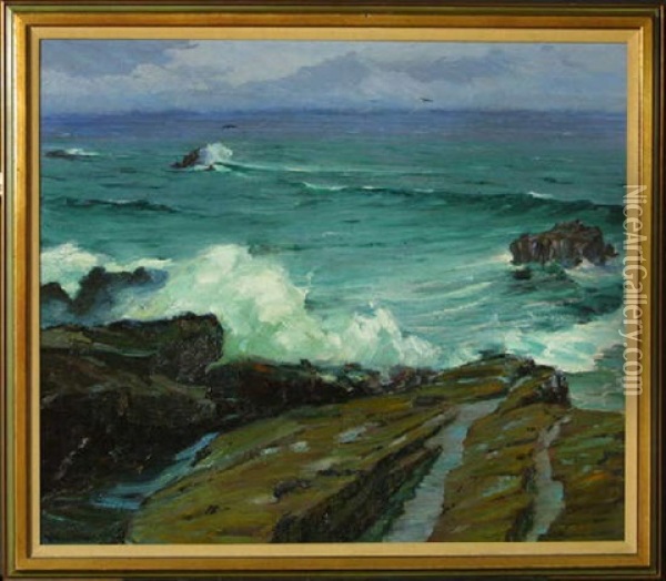 Coastal Oil Painting - Jean Mannheim