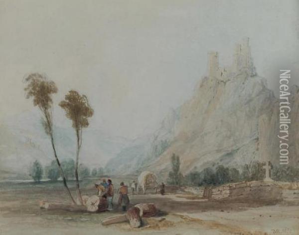 Durrenstein Castle Oil Painting - Thomas Miles Richardson