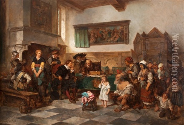 The Little Beggar Oil Painting - Herman Frederik Carel ten Kate