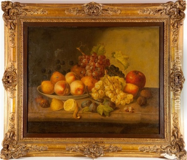 Stilleben Mit Fruchten Oil Painting - Georg Seitz
