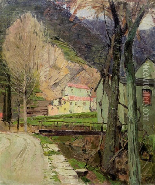 Motif From Italy - Rapallo Oil Painting - Carl Moll