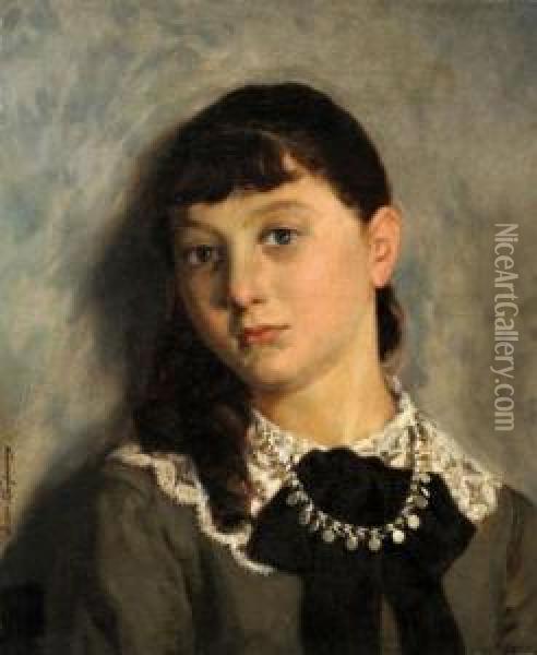 Portrait Of Elisabeth Zurkow Oil Painting - Isidor Kaufmann