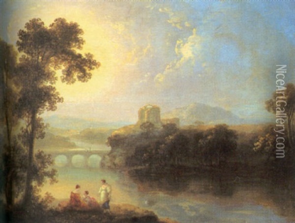 Utflykt Vid Floden Oil Painting - William P. Sherlock