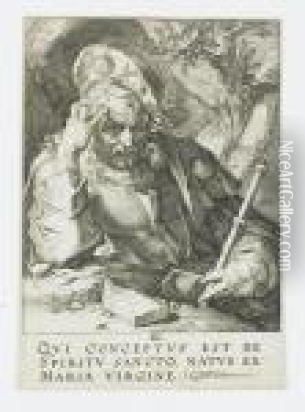 Christ And The Apostles Oil Painting - Hendrick Goltzius
