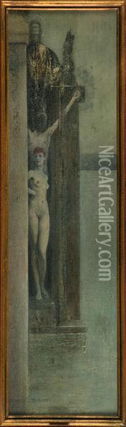 Un Sortilege Oil Painting - Fernand Khnopff