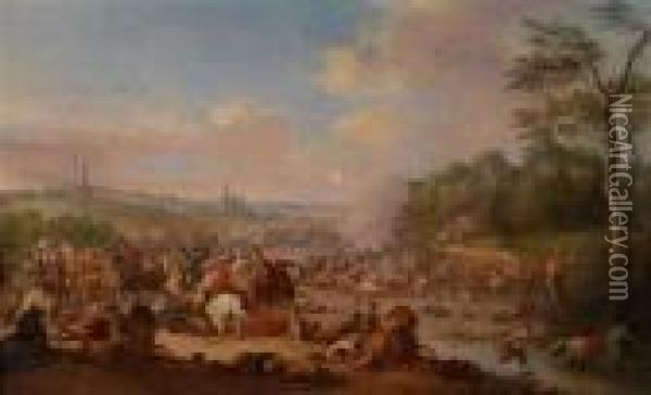 Ein Reitergefecht Oil Painting - Karel Van Breydel (Le Chevalier)