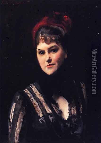 Mrs. Kate Moore Oil Painting - John Singer Sargent