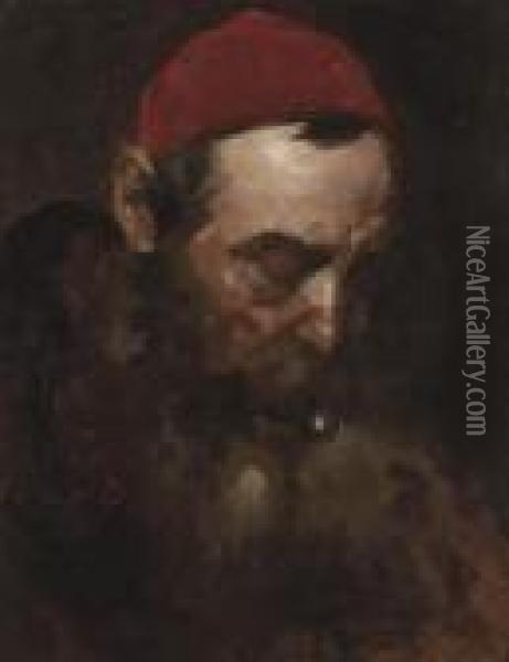 Study Of A Bearded Gentleman Oil Painting - Isidor Kaufmann