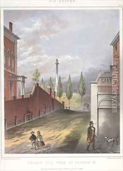 Beacon Hill from Mt. Vernon Street, Boston Oil Painting - Bufford, John Henry