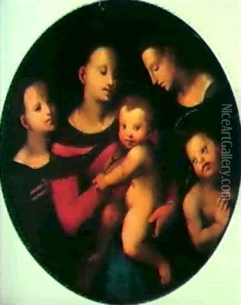 Madonna Col Bambino Oil Painting - Domenico Puligo