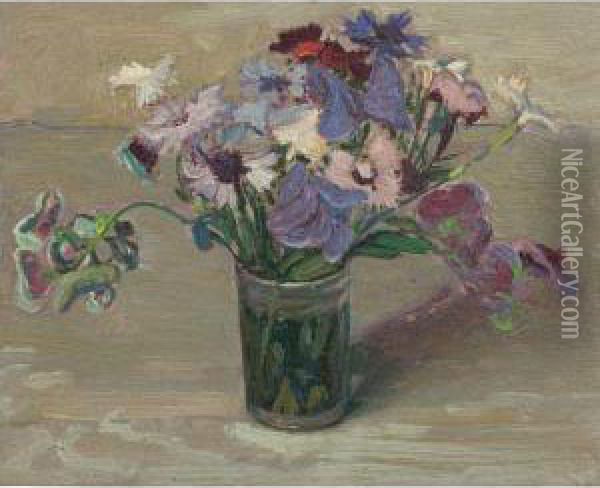 Flower Study Oil Painting - James Edward Hervey MacDonald