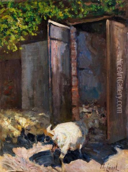 Geribaldi Will (noch Nicht) In Den Stall Oil Painting - Heinrich Johann Von Zugel