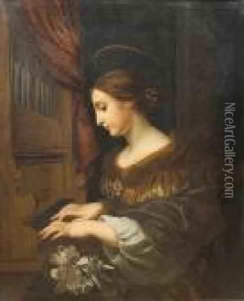 Saint Cecilia Oil Painting - Carlo Dolci